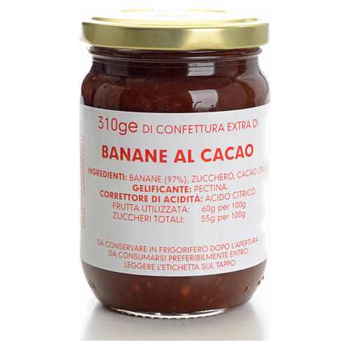 Confettura banane al cacao 310 gr Monastero Carmelitane 1