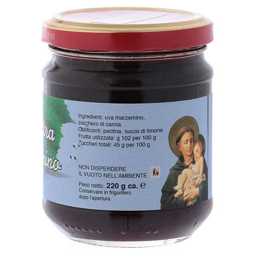 220gr extra Marzemino grape jam of St. Anthony of Padua 2