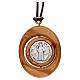 Medal pendant Olive wood St Benedict s4