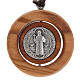Medal pendant Olive wood St Benedict s1