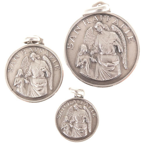 Saint Raphael archangel medal 925 silver 1