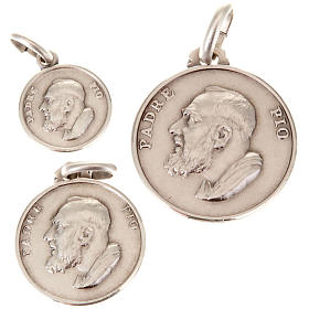 Medalla Padre Pio plata 925