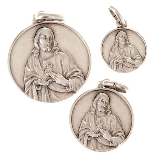 Kleine Medaille Heilig Herz von Jesus Silber 925 1