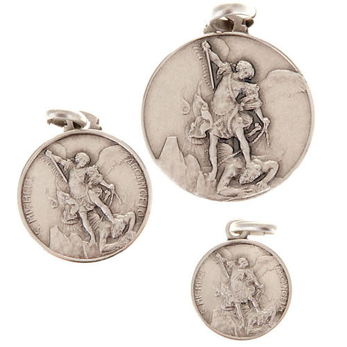 Kleine Medaille Heilig Michele Erzengel Silber 925 1