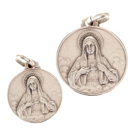 Kleine Medaille Heilig Herz Maria Silber 925