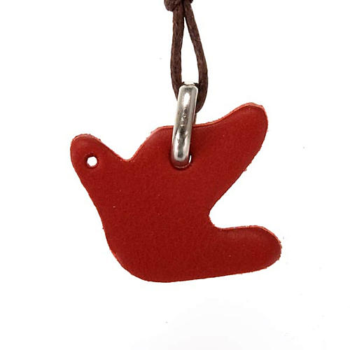 Dove pendant in leather, various colours 2
