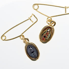 Spille e orecchini: Medaglia con spilla Madonna Guadalupe - Loreto
