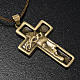 Croix pendentif visage du Christ couleur bronze s2