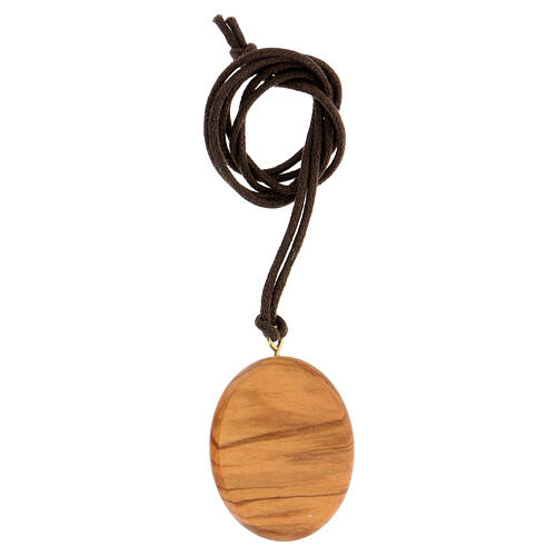 Medal with Sacred Heart of Jesus olive wood 2