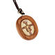 Medal with Saint Damian olive wood s1