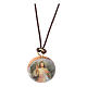 Medal with Jesus Divine Mercy olive wood s1