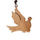 Medal dove with open wings olive wood s1