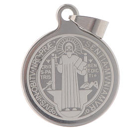 Médaille Saint Benoit acier inoxydable 25mm