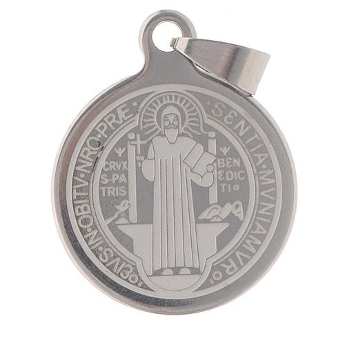 St Benedict medal in stainless steel 25mm 1