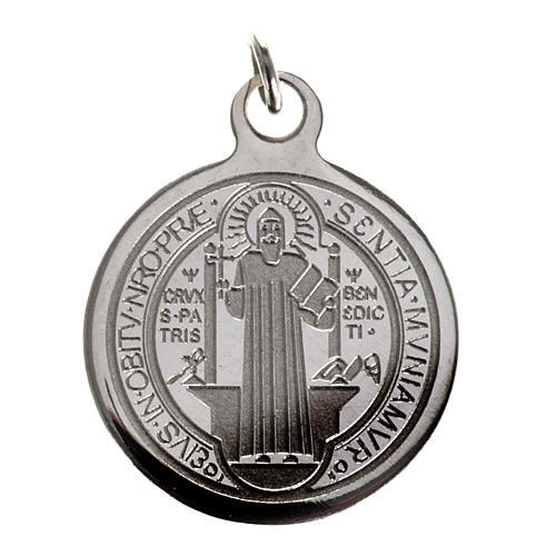 Saint Benedict medal in stainless steel 20mm 1