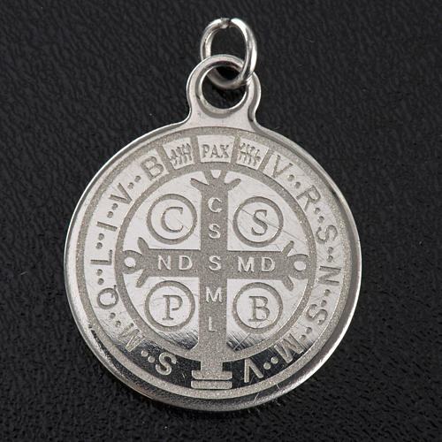 Saint Benedict medal in stainless steel 20mm 2