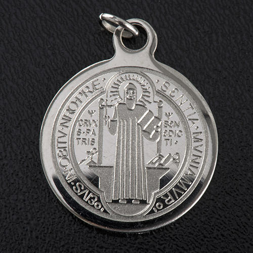 Saint Benedict medal in stainless steel 20mm 3