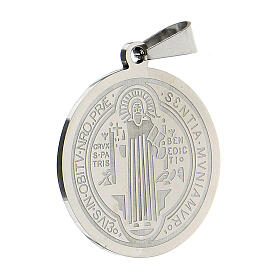 Saint Benedict medal in stainless steel 30mm