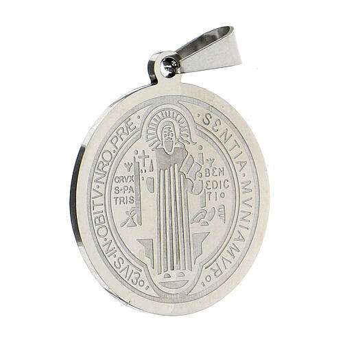 Saint Benedict medal in stainless steel 30mm 2