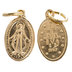 Miraculous Medal in gilded aluminum 15mm