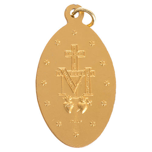 Miraculous Medal in gilded zamak 5mm 2