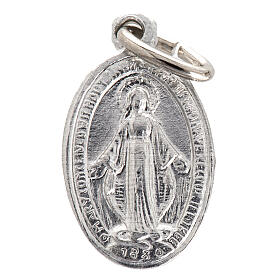 Medalla de la Virgen Milagrosa aluminio plateado 10mm