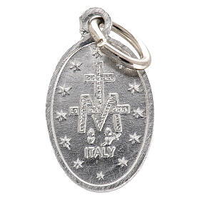 Medalla de la Virgen Milagrosa aluminio plateado 10mm