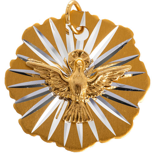 Medalha Crisma alumínio dourado 25 mm 1