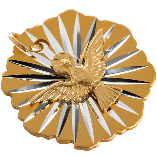 Medalha Crisma alumínio dourado 25 mm 2