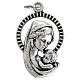 Our Lady and baby, medal in oxidised steel 26mm s1