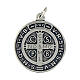 St Benedict medal in silver plated metal, 3 cm s2