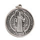 Medalla San Benito metal plateado de 3cm s1