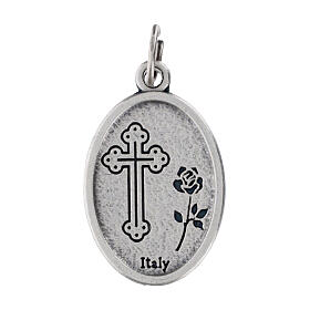 Médaille Ange gardien ovale métal oxydé 20m