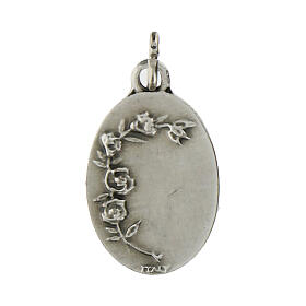 Medaglia Angelo Custode ovale metallo ossidato 20 mm