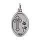 Medalha Anjo da Guarda oval metal oxidado 20 mm s2