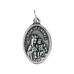 Our Lady of Mount Carmel medal, oxidised metal 20mm