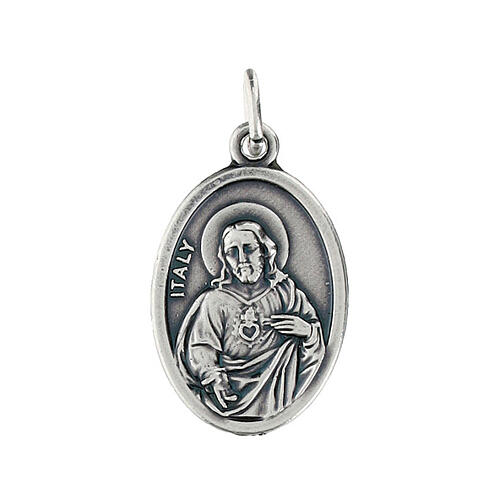 Our Lady of Mount Carmel medal, oxidised metal 20mm 2