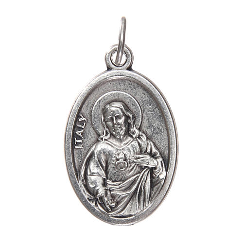 Medaglia Madonna Carmine ovale metallo ossidato 20 mm 2