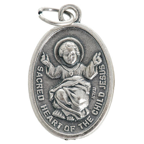 Medalha Menino Jesus metal oxidado 20 mm 1