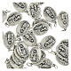 Medaglia Madonna Lourdes ovale metallo ossidato 20 mm s2