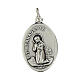 Our Lady of Lourdes oval medal in oxidised metal 20mm s3