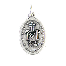 Miraculous Medal oval, in oxidised metal 20mm