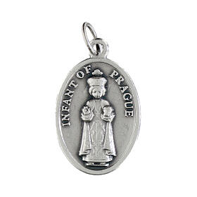 Medaglia Gesù Bambino di Praga ovale metallo 20 mm