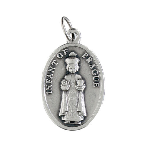 Baby Jesus of Prague, oval medal in metal 20mm 1