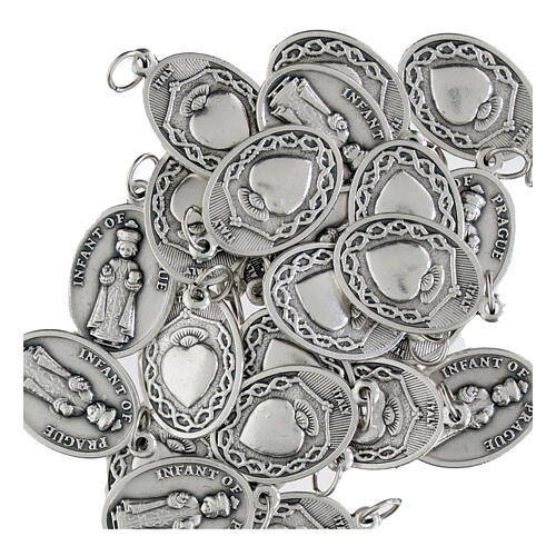 Baby Jesus of Prague, oval medal in metal 20mm 3