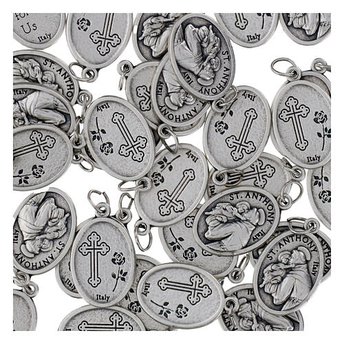 Medalik święty Antonii owalny metal 20mm 3