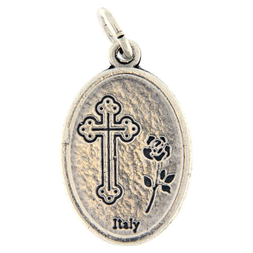 Saint Anthony devotional oval medal in metal 20mm 4