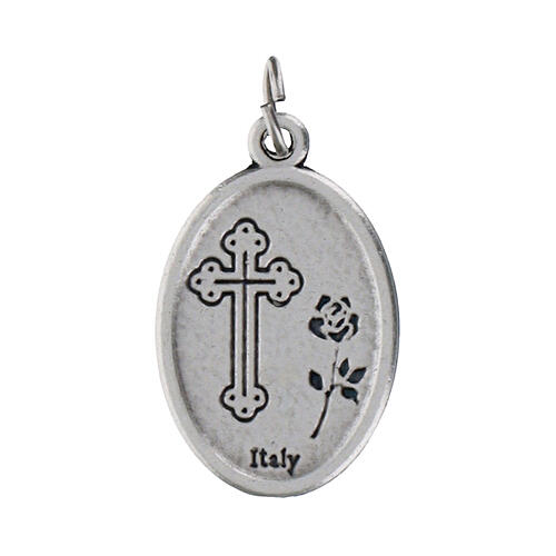 Saint Anthony devotional oval medal in metal 20mm 2