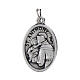 Saint Anthony devotional oval medal in metal 20mm s1