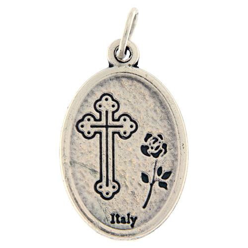 Medalha devocional São Cristóvão metal oxidado 20 mm 4